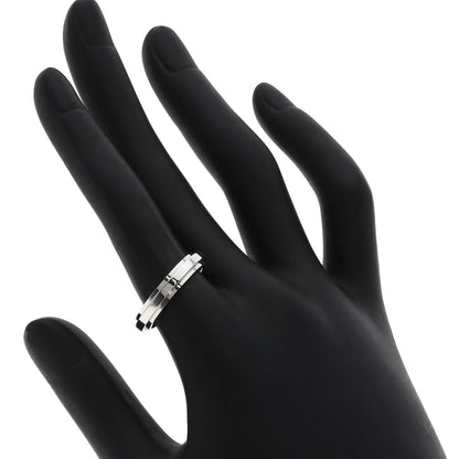 GUCCI Straight Rough #13 Ring K18 White Gold Ladies [Used]