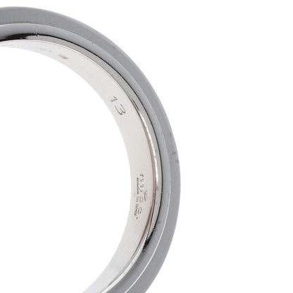 GUCCI Straight Rough #13 Ring K18 White Gold Ladies [Used]