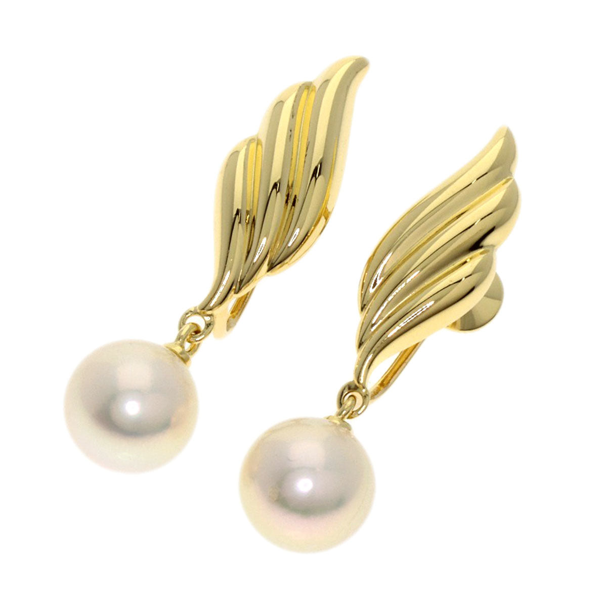 MIKIMOTO Pearl Pearl Earring K18 Yellow Gold Ladies [Used]