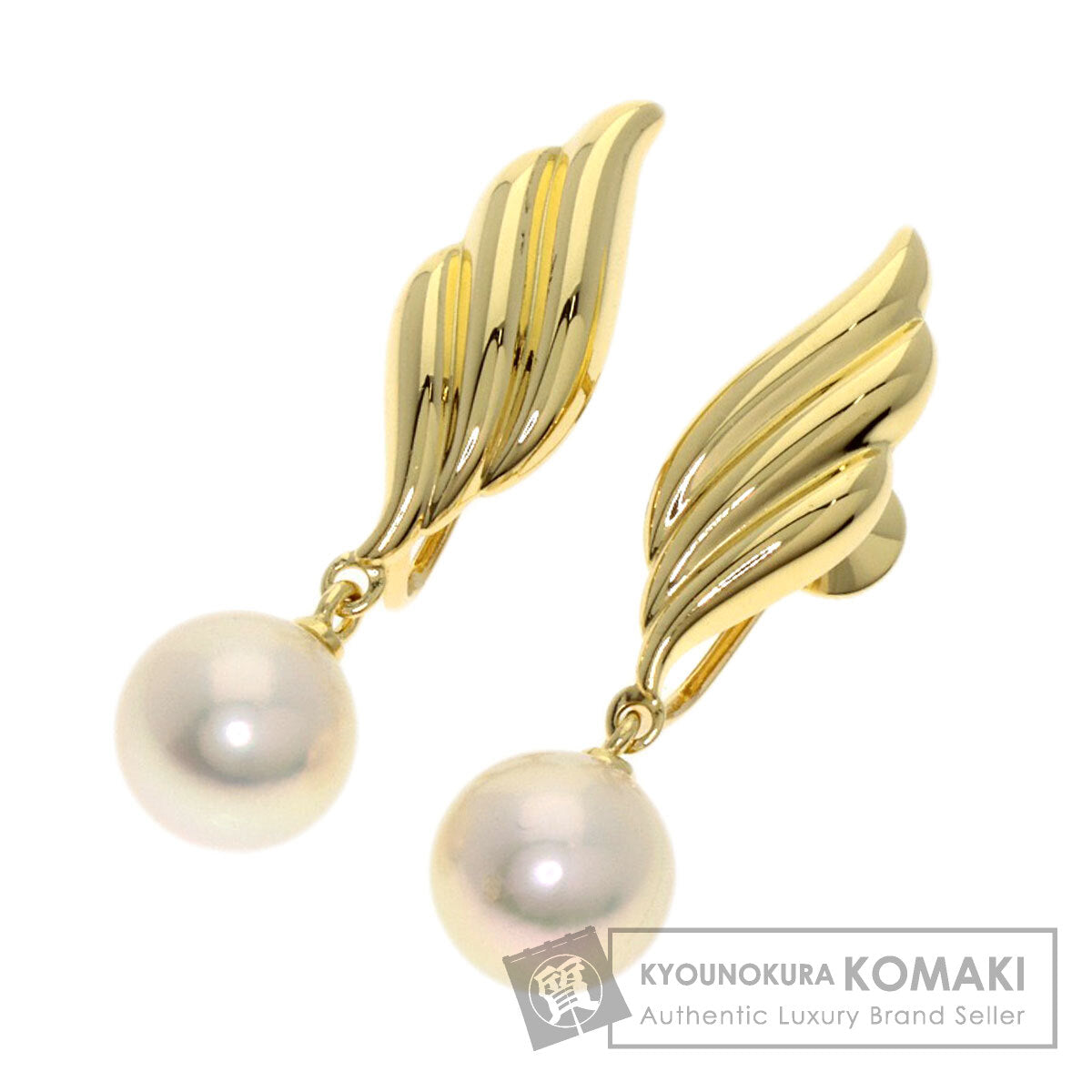 MIKIMOTO Pearl Pearl Earring K18 Yellow Gold Ladies [Used]
