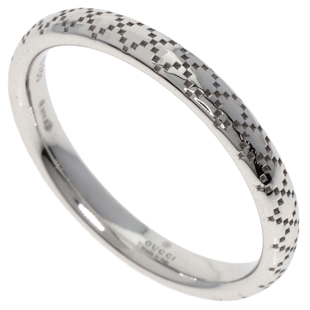 GUCCI Diamantissima #10 Ring K18 White Gold Ladies [Used]