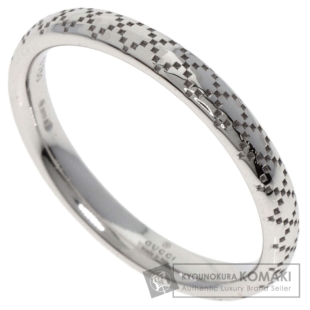GUCCI Diamantissima #10 Ring K18 White Gold Ladies [Used]