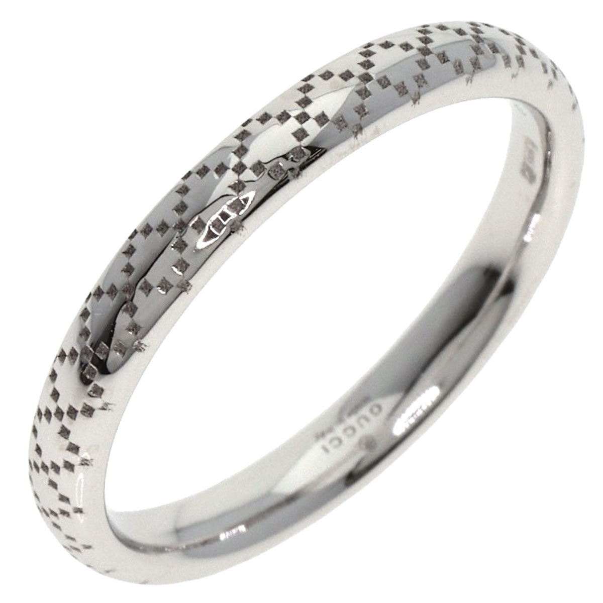 GUCCI Diamantissima #10 Ring K18 White Gold Ladies [Used]