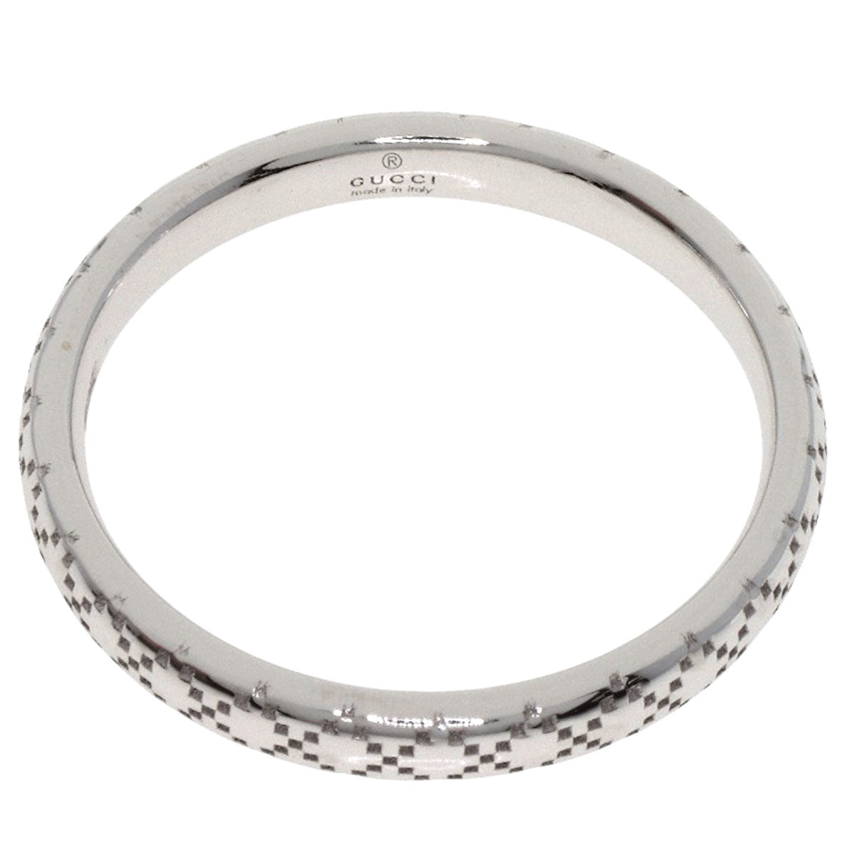 GUCCI Diamantissima #10 Ring K18 White Gold Ladies [Used]