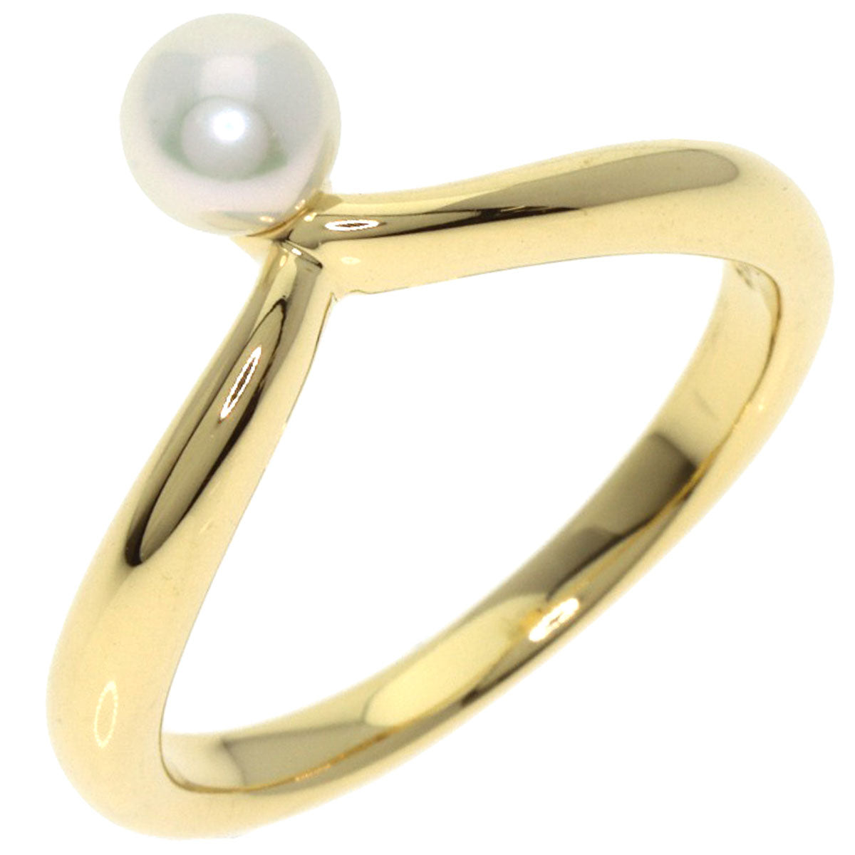 MIKIMOTO Perlita Pearl Pearl Ring K18 Yellow Gold Ladies [Used]