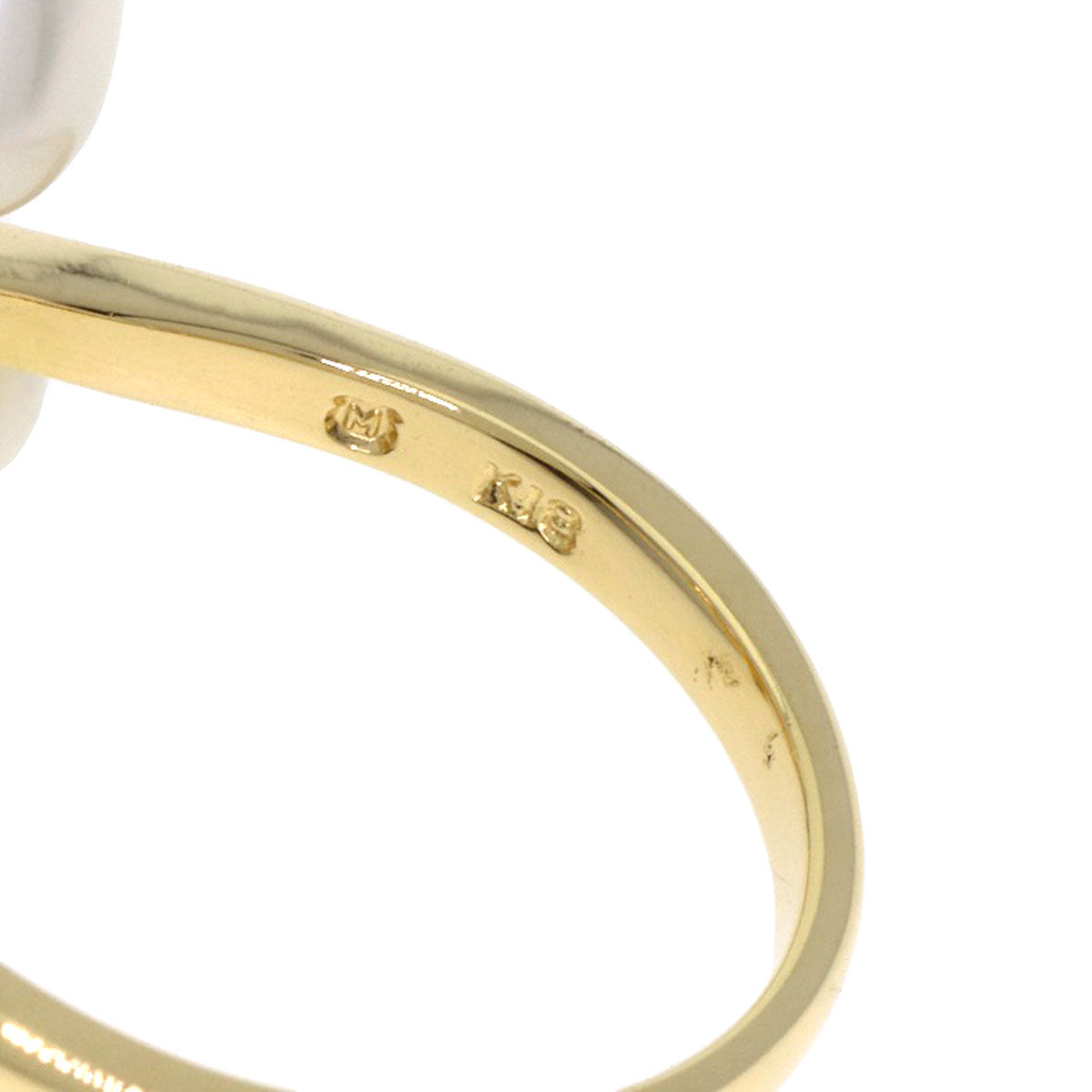 MIKIMOTO Pearl Pearl Ring K18 Yellow Gold Ladies [Used]