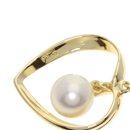 MIKIMOTO Heart Pearl Pearl Necklace K14 Yellow Gold Ladies [Used]
