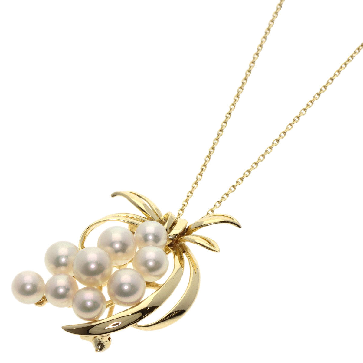 MIKIMOTO Akoya pearl Pearl Necklace K14 Yellow Gold Ladies [Used]