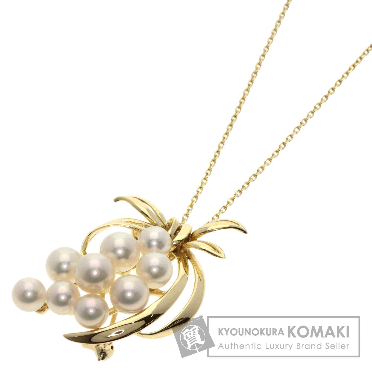 MIKIMOTO Akoya pearl Pearl Necklace K14 Yellow Gold Ladies [Used]