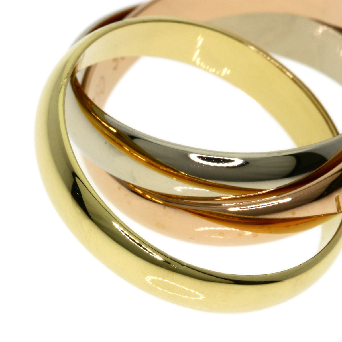 CARTIER Trinity #50 Ring K18 Yellow Gold 18K Pink GoldLadies [Used]