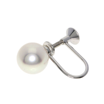 MIKIMOTO Pearl Pearl only one side Earring K18 White Gold Ladies [Used]