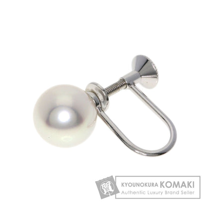 MIKIMOTO Pearl Pearl only one side Earring K18 White Gold Ladies [Used]