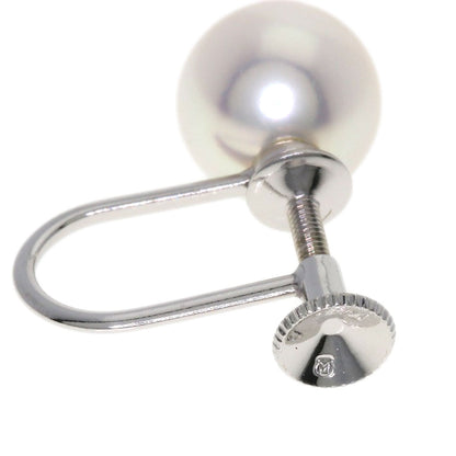 MIKIMOTO Pearl Pearl only one side Earring K18 White Gold Ladies [Used]