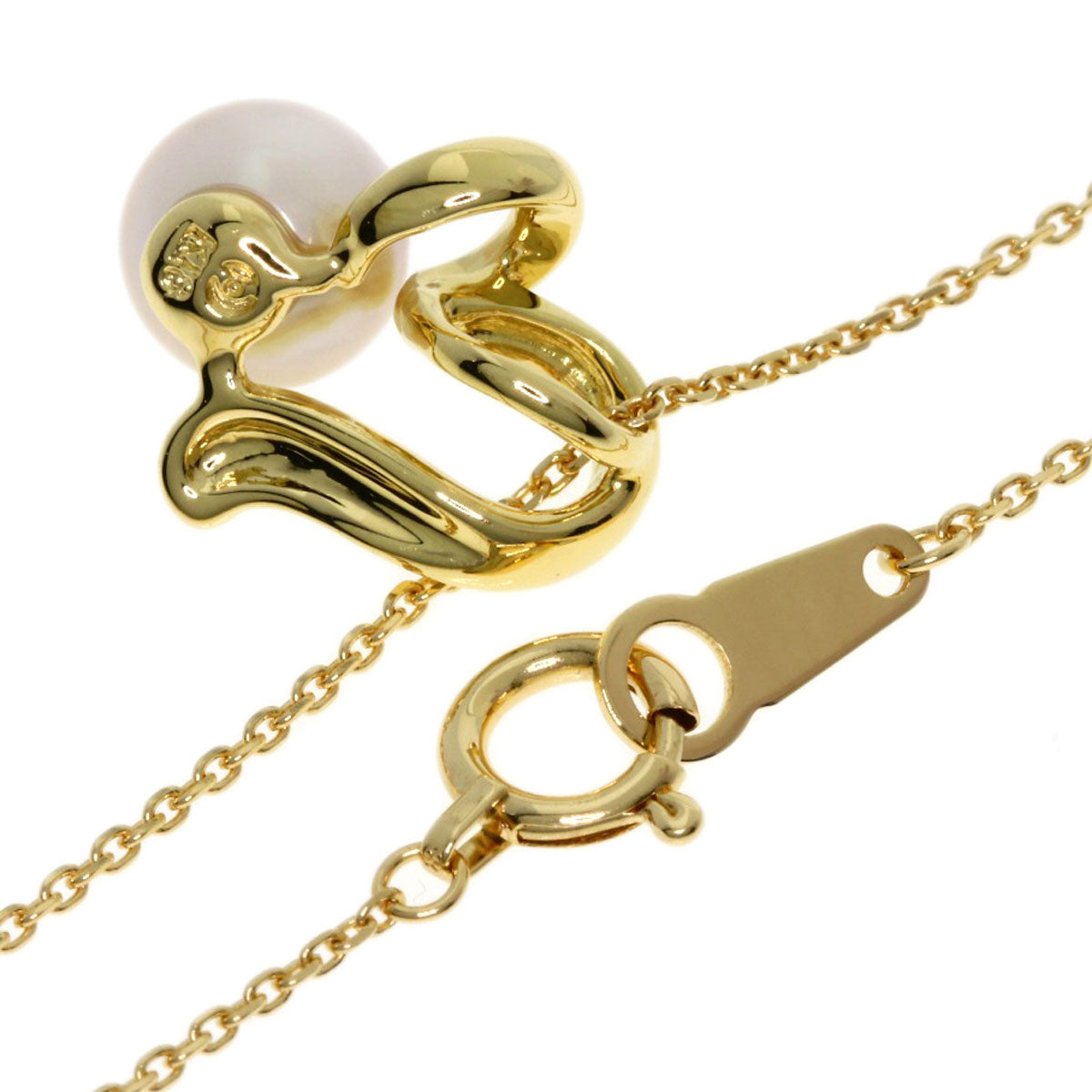 TASAKI Heart Pearl Pearl Necklace K18 Yellow Gold Ladies [Used]