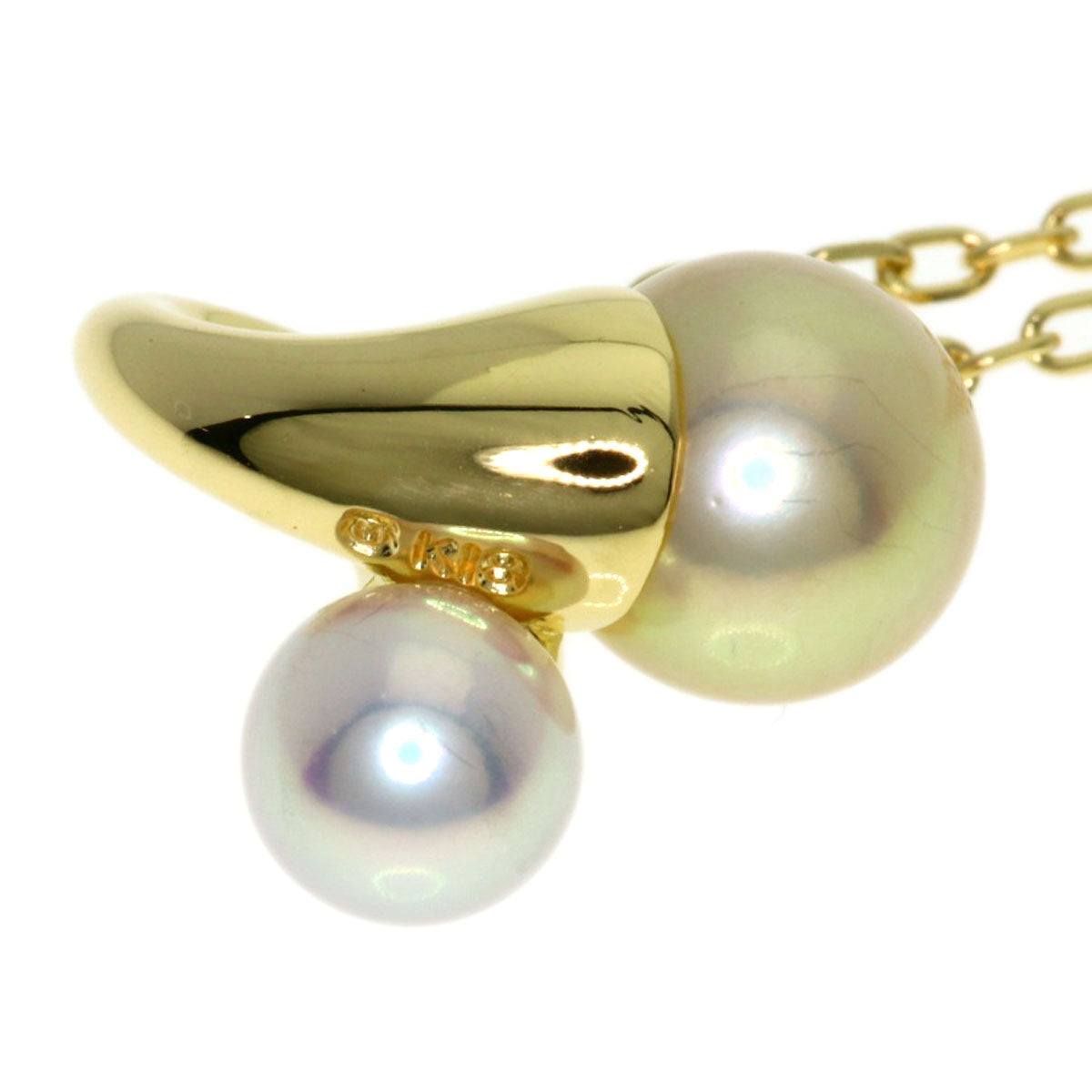 MIKIMOTO Pearl Pearl Necklace K18 Yellow Gold Ladies [Used]