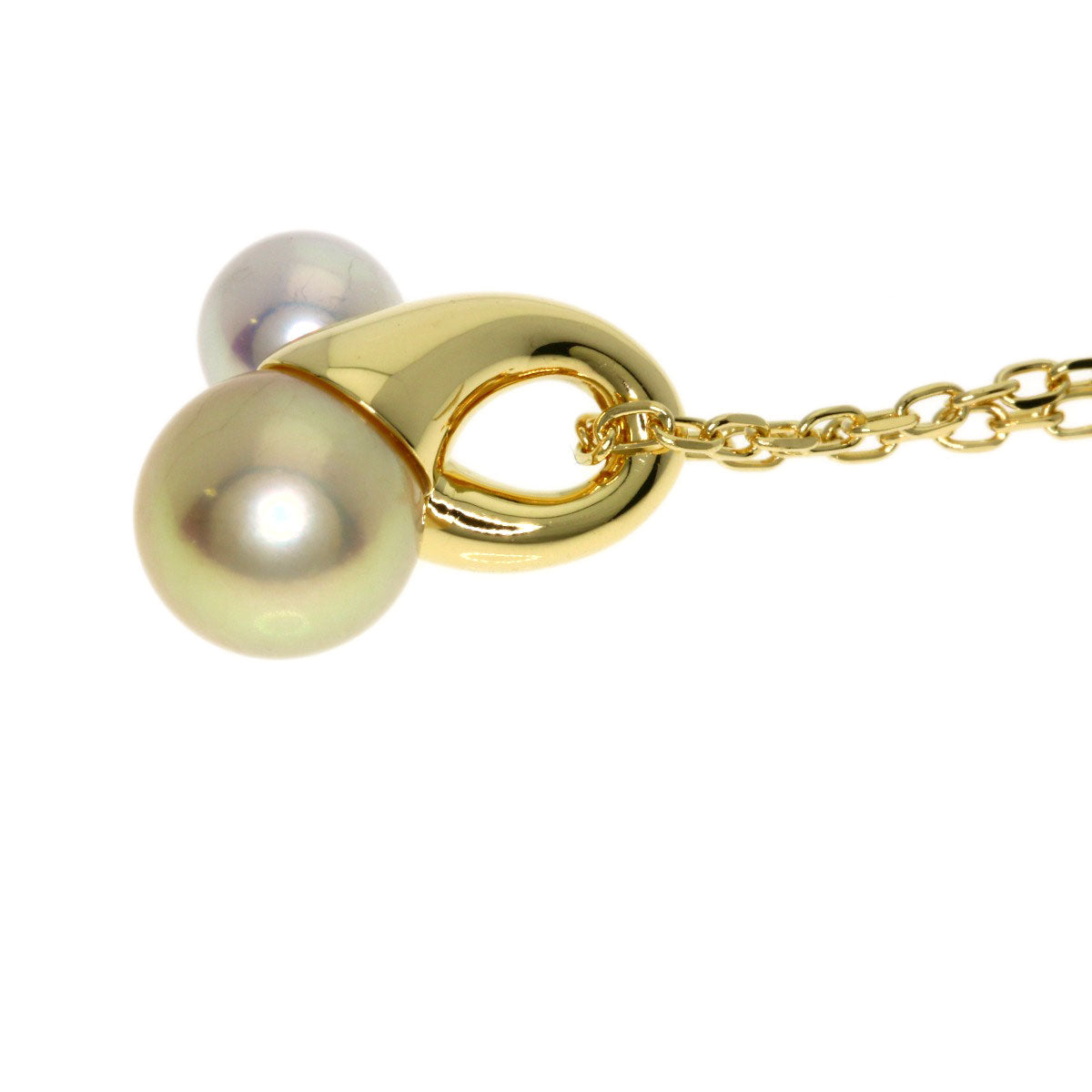 MIKIMOTO Pearl Pearl Necklace K18 Yellow Gold Ladies [Used]