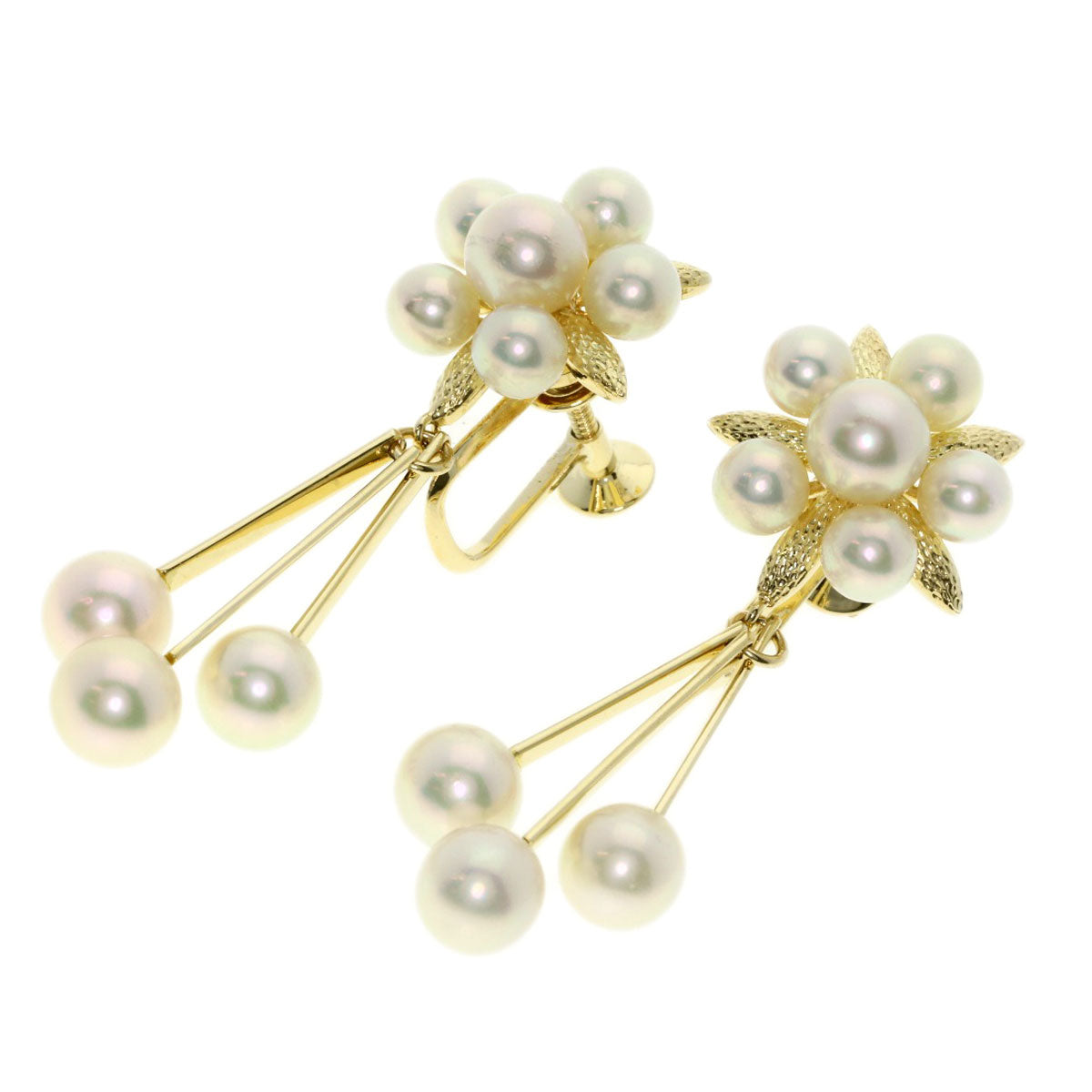 MIKIMOTO Pearl Pearl Earring K14 Yellow Gold Ladies [Used]