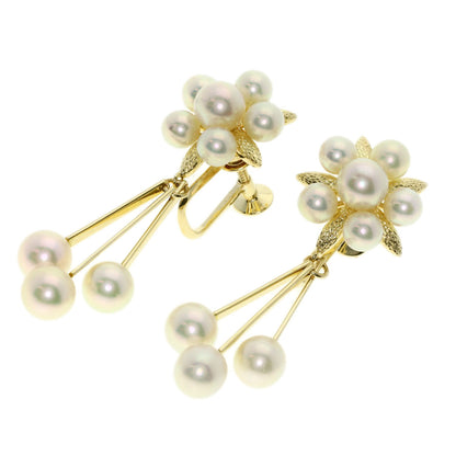 MIKIMOTO Pearl Pearl Earring K14 Yellow Gold Ladies [Used]