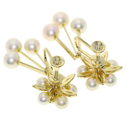 MIKIMOTO Pearl Pearl Earring K14 Yellow Gold Ladies [Used]