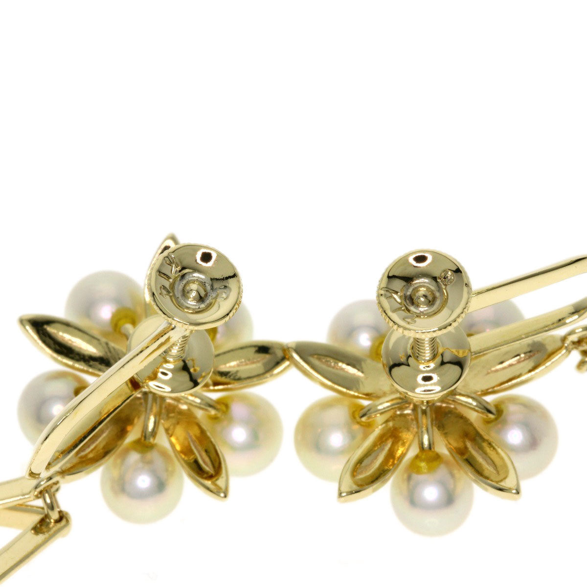 MIKIMOTO Pearl Pearl Earring K14 Yellow Gold Ladies [Used]