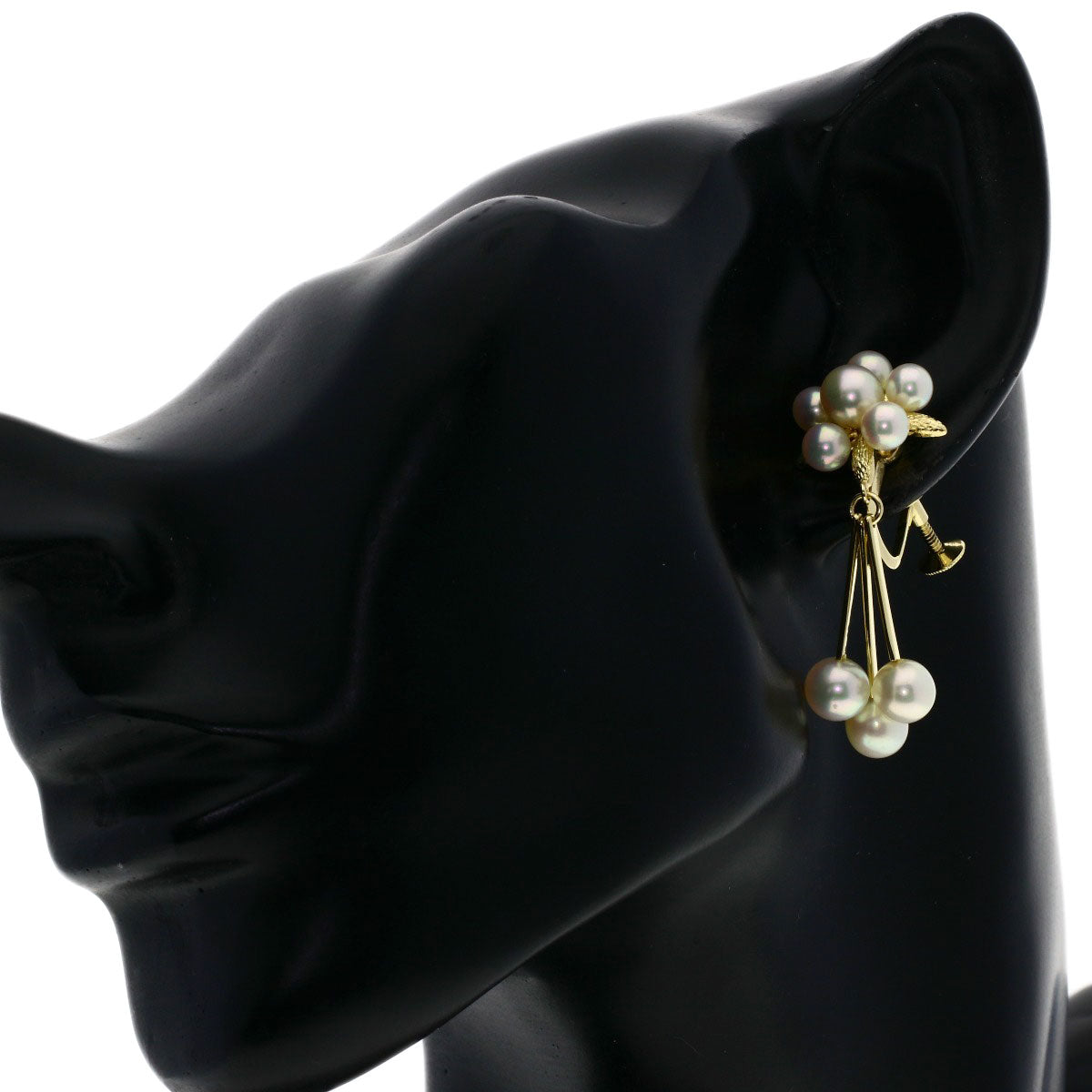 MIKIMOTO Pearl Pearl Earring K14 Yellow Gold Ladies [Used]