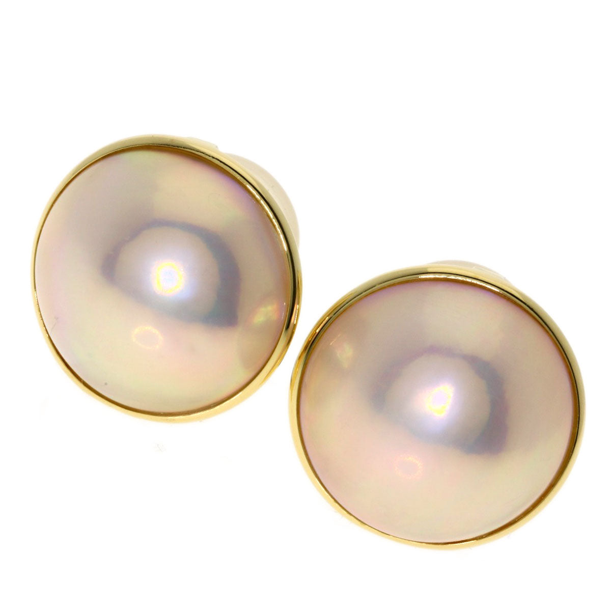TASAKI Mabe Pearl Pearl Earring K18 Yellow Gold Ladies [Used]
