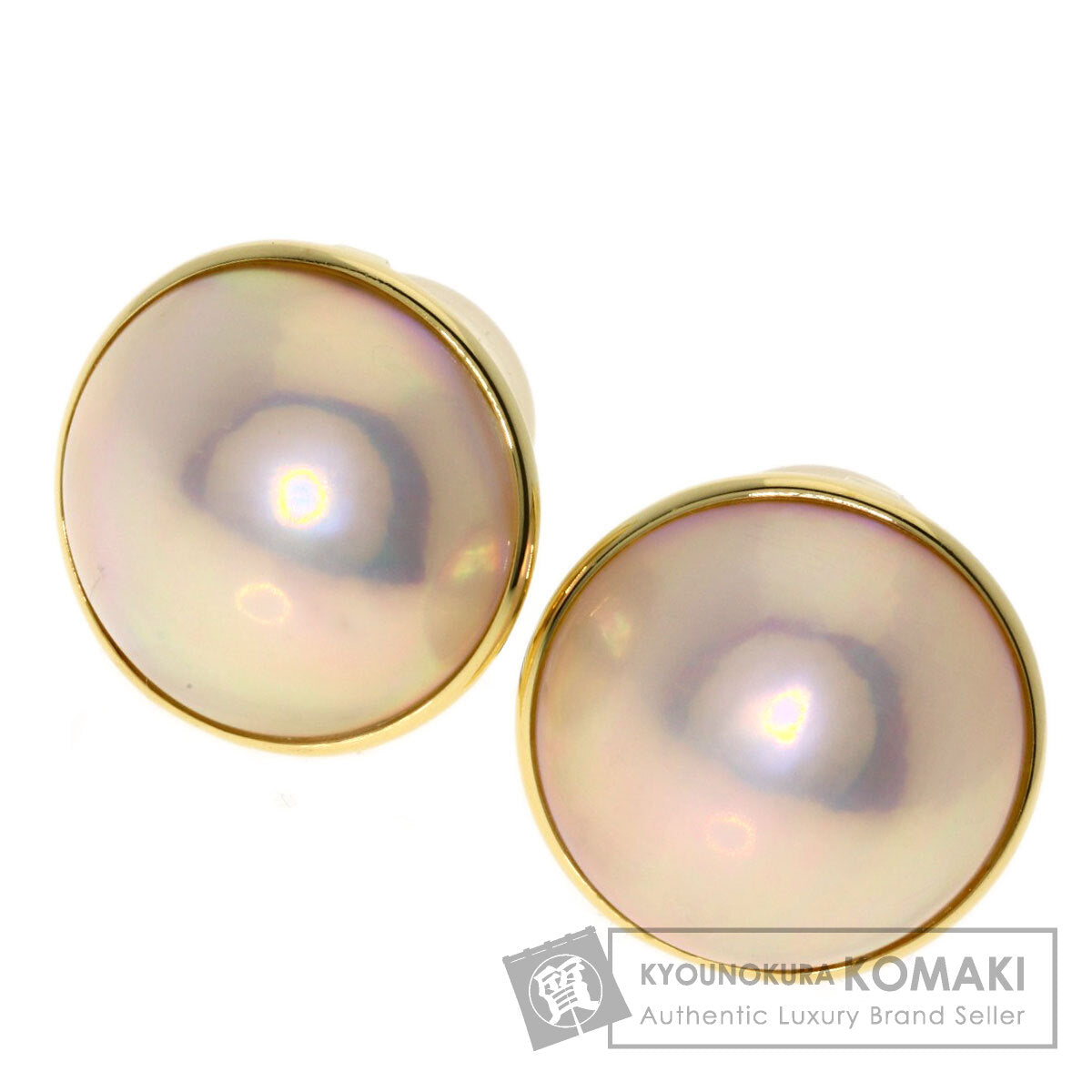 TASAKI Mabe Pearl Pearl Earring K18 Yellow Gold Ladies [Used]