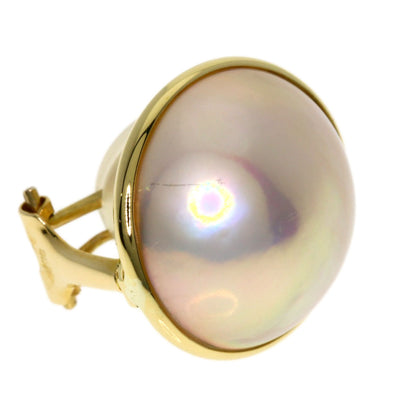 TASAKI Mabe Pearl Pearl Earring K18 Yellow Gold Ladies [Used]