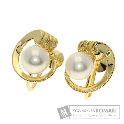 MIKIMOTO Pearl Pearl Earring K18 Yellow Gold Ladies [Used]