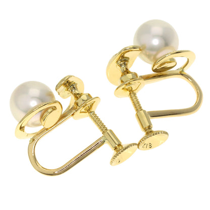 MIKIMOTO Pearl Pearl Earring K18 Yellow Gold Ladies [Used]