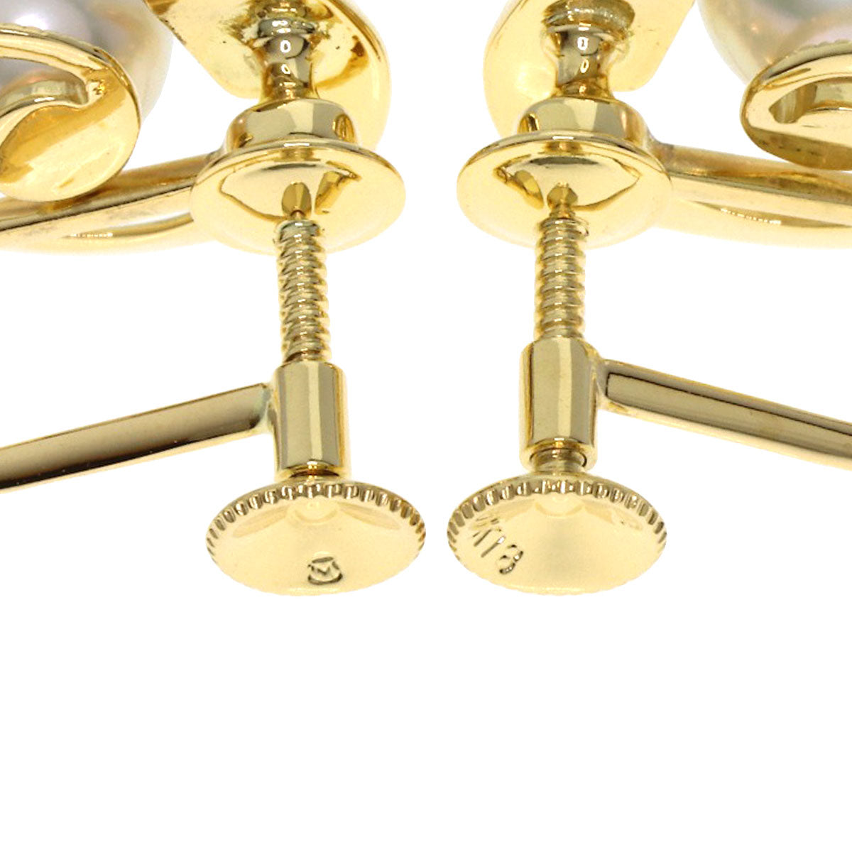 MIKIMOTO Pearl Pearl Earring K18 Yellow Gold Ladies [Used]