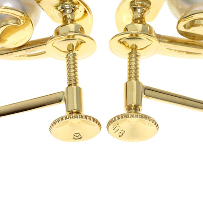 MIKIMOTO Pearl Pearl Earring K18 Yellow Gold Ladies [Used]