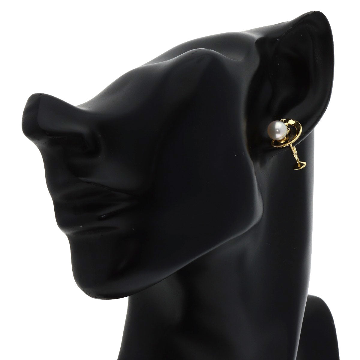 MIKIMOTO Pearl Pearl Earring K18 Yellow Gold Ladies [Used]