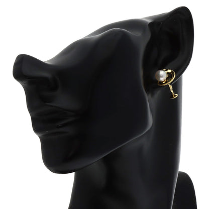 MIKIMOTO Pearl Pearl Earring K18 Yellow Gold Ladies [Used]