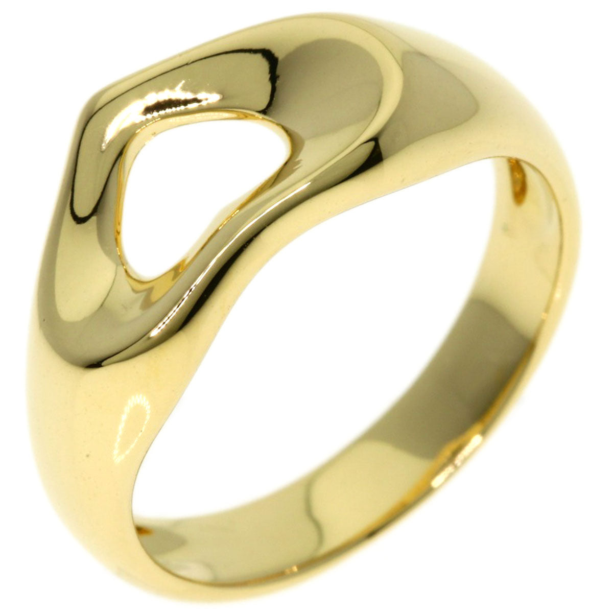 TIFFANY&Co. Open heart Ring K18 Yellow Gold Ladies [Used]