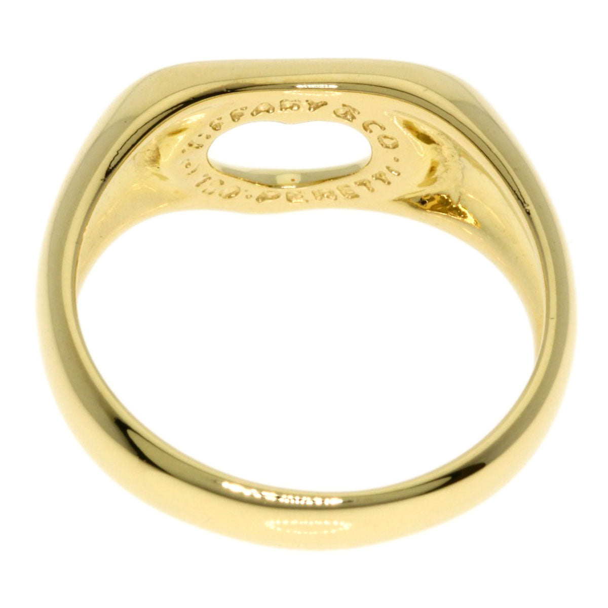 TIFFANY&Co. Open heart Ring K18 Yellow Gold Ladies [Used]