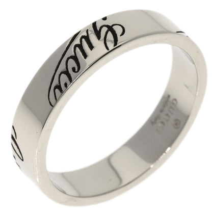 GUCCI Icon Print #11 Ring K18 White Gold Ladies [Used]