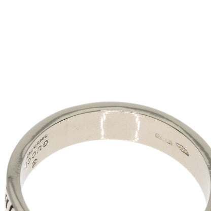 GUCCI Icon Print #11 Ring K18 White Gold Ladies [Used]
