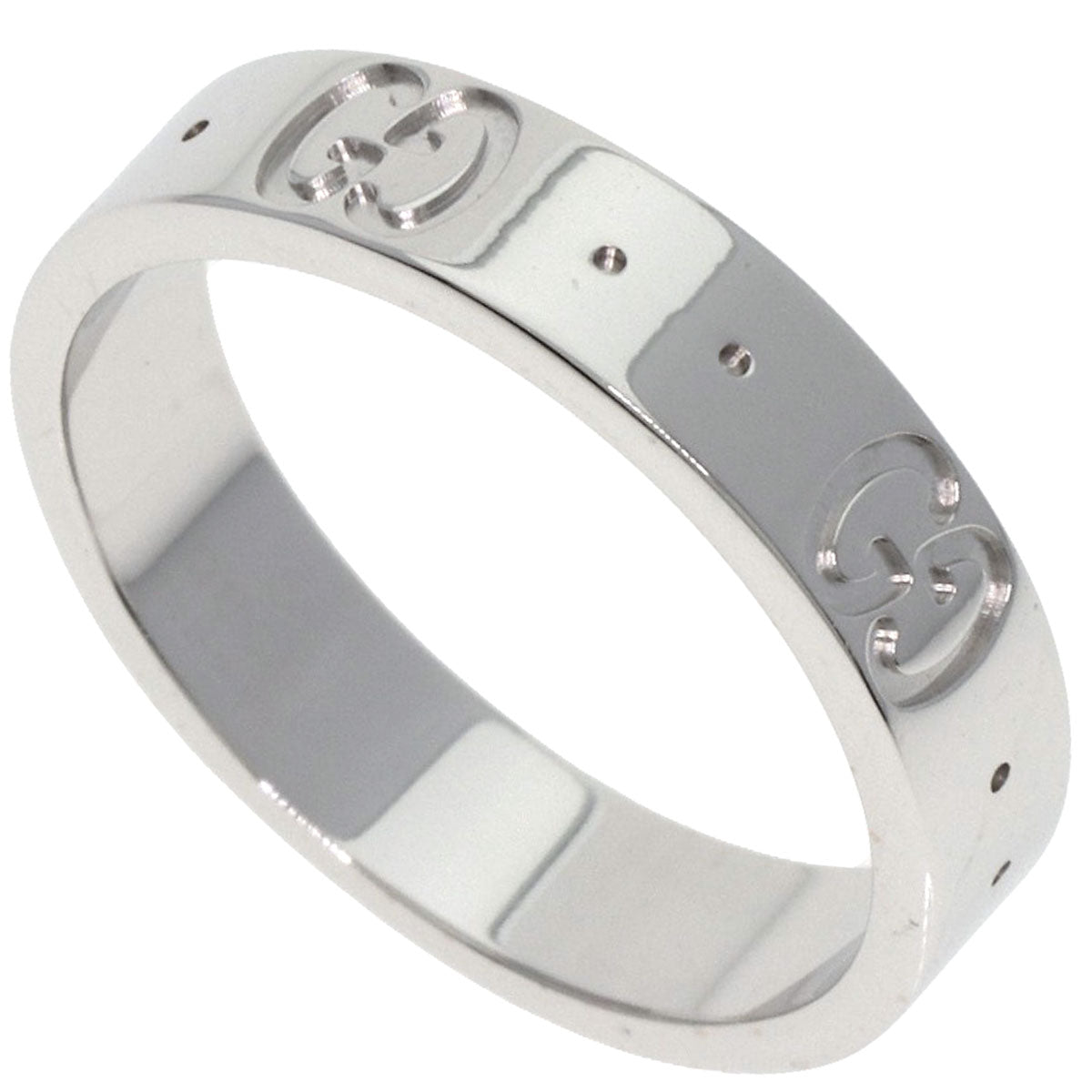 GUCCI Icon # 9 Ring K18 White Gold Ladies [Used]