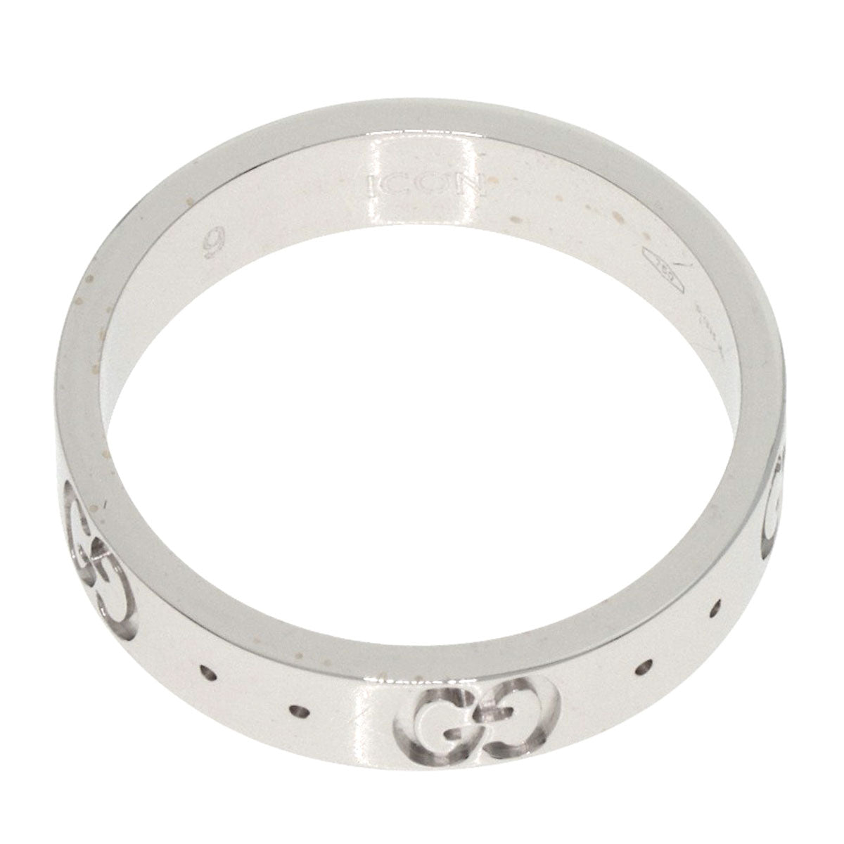 GUCCI Icon # 9 Ring K18 White Gold Ladies [Used]