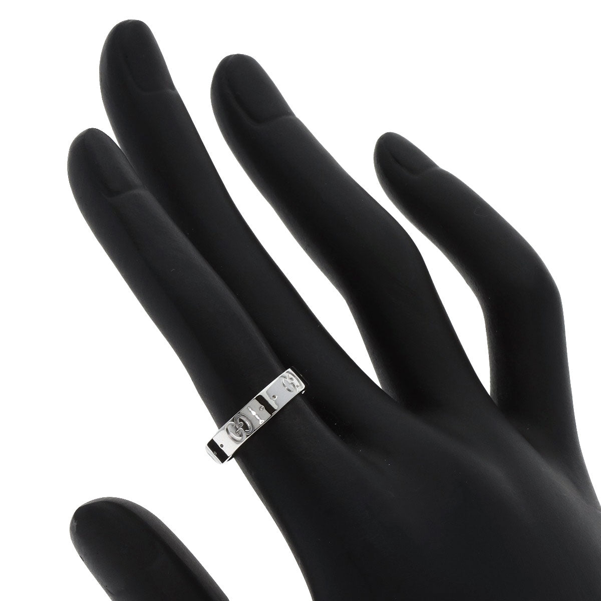 GUCCI Icon # 9 Ring K18 White Gold Ladies [Used]