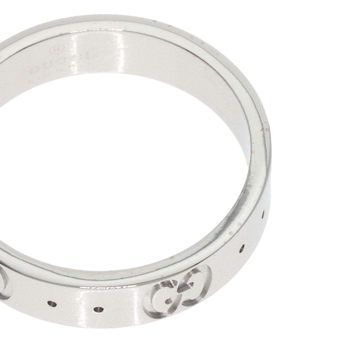GUCCI Icon # 9 Ring K18 White Gold Ladies [Used]
