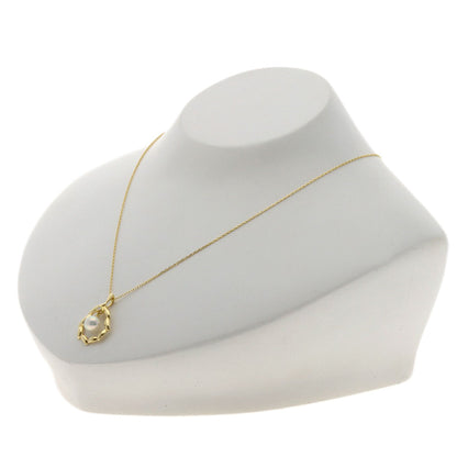MIKIMOTO Pearl Pearl 1P Diamond Necklace K18 Yellow Gold Ladies [Used]