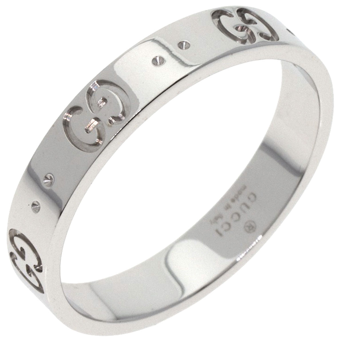 GUCCI Icon # 21 Ring K18 White Gold mens [Used]