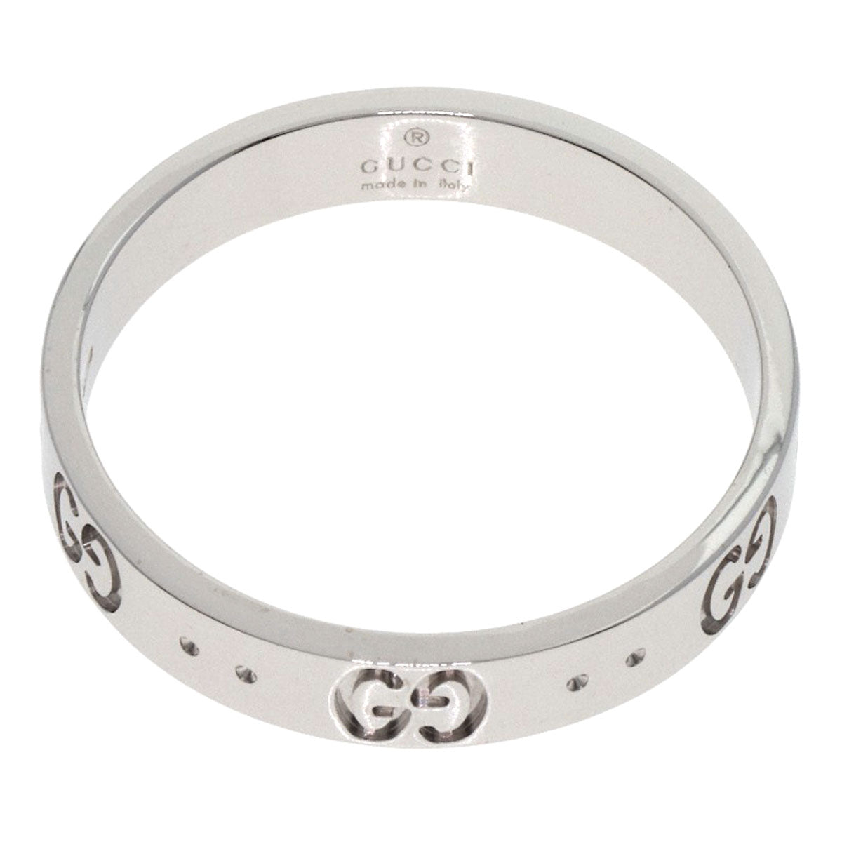 GUCCI Icon # 21 Ring K18 White Gold mens [Used]