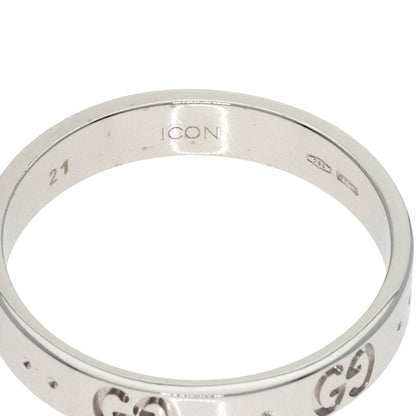 GUCCI Icon # 21 Ring K18 White Gold mens [Used]