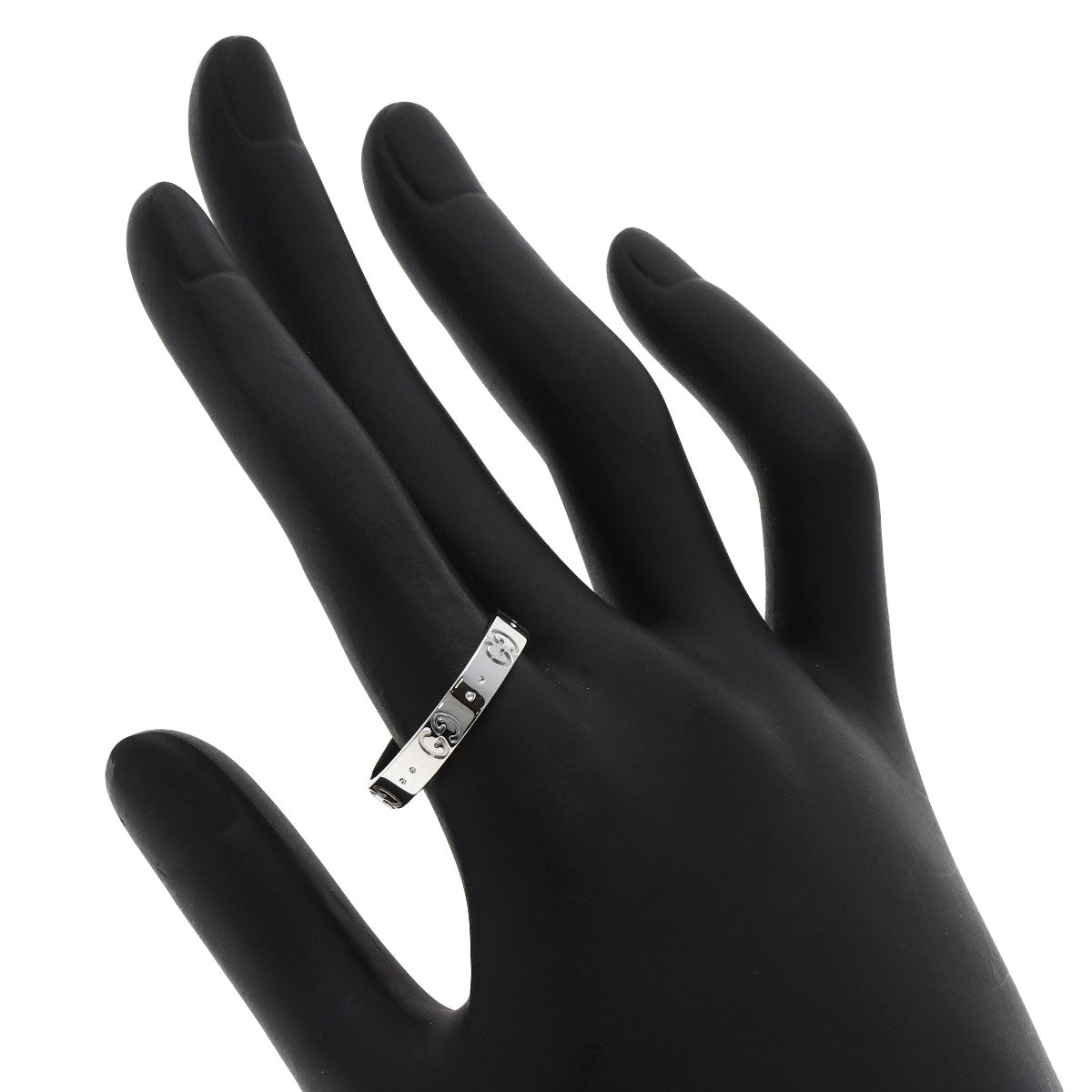 GUCCI Icon # 21 Ring K18 White Gold mens [Used]