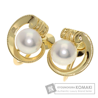 MIKIMOTO Pearl Pearl Earring K18 Yellow Gold Ladies [Used]