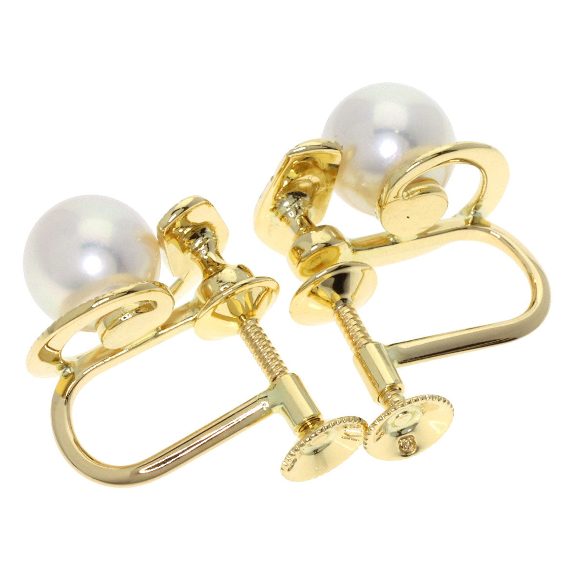 MIKIMOTO Pearl Pearl Earring K18 Yellow Gold Ladies [Used]