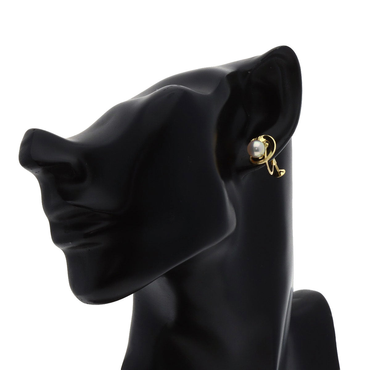 MIKIMOTO Pearl Pearl Earring K18 Yellow Gold Ladies [Used]